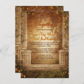 Romantisches die Wedding Herbst-Blätter und Einladung (Vorne/Hinten)