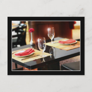 Romantisches Dinner für Zwei Postkarte