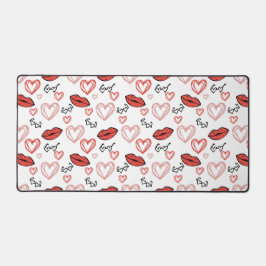 Romantisches Doodles-Muster Schreibtischunterlage