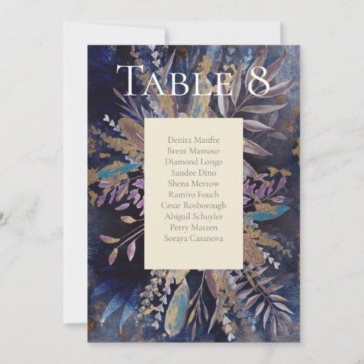 Romantisches Doppel-Menü Einladung (Rückseite)