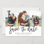 Romantisches Drehbuch 3 Foto Collage Magneteinladung (Vorderseite)