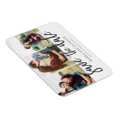 Romantisches Drehbuch 3 FotoCollage Save the Date Magnet (Rechte Seite)