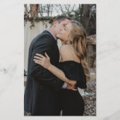 Romantisches Drehbuch Foto Hochzeitsmenü Flyer (Hinten)