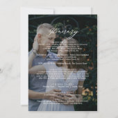 Romantisches dunkles Foto Begrüßungsschreiben und  (Rückseite)