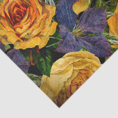 Romantisches dunkles Vintages Rosen-Blumenmuster Seidenpapier (Ausschnitt)