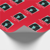 Romantisches Ehepaar Silhouette personalisiert Wei Geschenkpapier (Ecke)