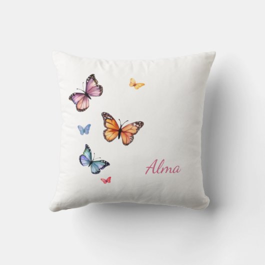 Romantisches Einhorn mit Blumen - Schulkind 2025 | Kissen (Rückseite)