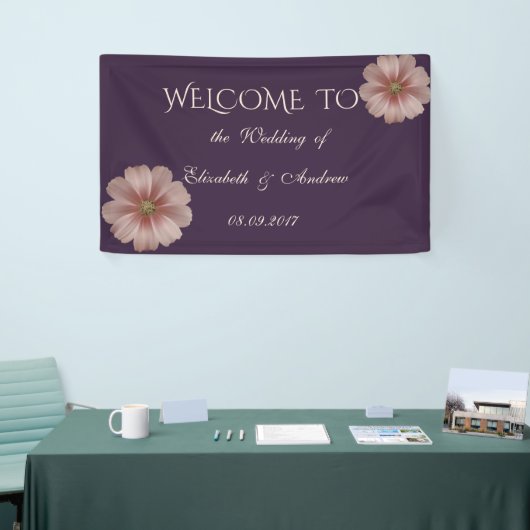 Romantisches elegantes Daisy Wedding Banner (Messeveranstaltung)