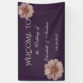 Romantisches elegantes Daisy Wedding Banner (Vertikal)