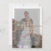 Romantisches, elegantes Drehbuch 2 Fotos überlager Dankeskarte (Rückseite)