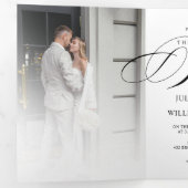 Romantisches elegantes Foto dreiseitige Einladung  (Innen Erste Seite)