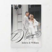 Romantisches elegantes Foto dreiseitige Einladung  (Cover)