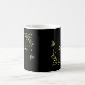 Romantisches, elegantes goldfarbenes Schwarz Kaffeetasse (Mittel)