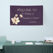 Romantisches elegantes Magnolia Wedding Banner (Messeveranstaltung)