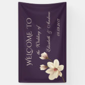Romantisches elegantes Magnolia Wedding Banner (Vertikal)