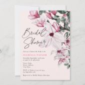 Romantisches Elegantes Minimal Rosa Brautparty Einladung (Vorderseite)