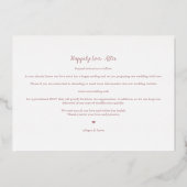 Romantisches Elegantes Overlay Misty Effect-Foto Folieneinladung (Rückseite)