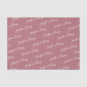 Romantisches Elegantes Rose- und Elfenbein-Script- Seidenpapier (Vorderseite)