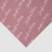 Romantisches Elegantes Rose- und Elfenbein-Script- Seidenpapier (Ausschnitt)