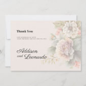 Romantisches Elfenbein Rosa Blütenblüte im Sommer Einladung (Vorderseite)