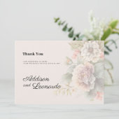 Romantisches Elfenbein Rosa Blütenblüte im Sommer  Einladung (Stehend Vorderseite)