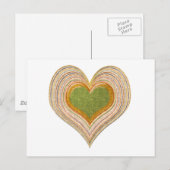 Romantisches Emerald Gold Herz Postkarte (Vorne/Hinten)
