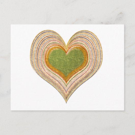 Romantisches Emerald Gold Herz Postkarte (Vorderseite)