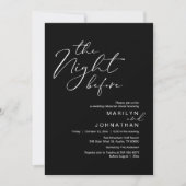 Romantisches Essen am Abend vor der Hochzeit Einladung (Vorderseite)