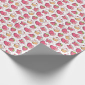 Romantisches Essmuster Geschenkpapier (Ecke)