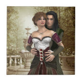 Romantisches Fantasy Couple Fliese (Vorderseite)