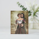 Romantisches Fantasy Couple Postkarte (Stehend Vorderseite)