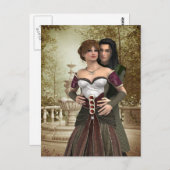 Romantisches Fantasy Couple Postkarte (Vorne/Hinten)