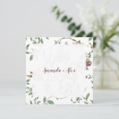 Romantisches Farbenspiel und fröhliches Blumendesi Einladung (Stehend Vorderseite)