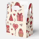 Romantisches Feier-Doodle-Muster Geschenkschachtel (Geöffnet)