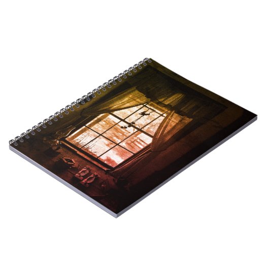 Romantisches Fenster Notizblock (Linke Seite)