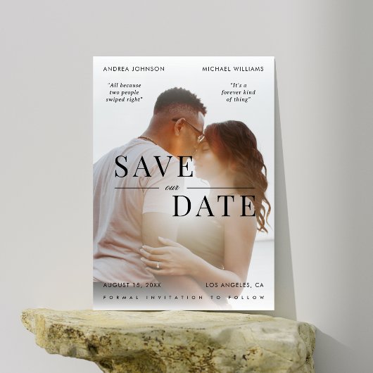 Romantisches Filmposter 2 Quotes Foto Hochzeit Save The Date