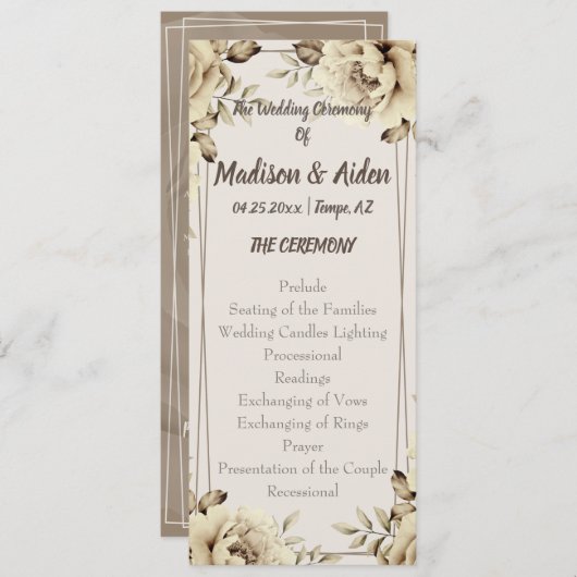 Romantisches Flat Program für rustikale Rose Programm (Vorne/Hinten)