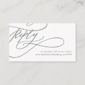 Romantisches Flat Silver Gray Wedding Website UAWG Begleitkarte (Vorderseite)