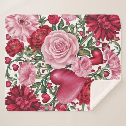 Romantisches Fleece Blanket Sherpadecke (Vorderseite (Horizontal))