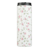 Romantisches florales Monogramm | Vintage Cottagec Thermosbecher (Rückseite)