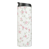 Romantisches florales Monogramm | Vintage Cottagec Thermosbecher (Nach rechts gedreht)