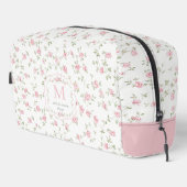 Romantisches florales Monogramm | Vintage Cottagec Waschbeutel (Rechte Ecke)