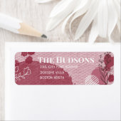 Romantisches, florierendes abstraktes Adressetiket (Insitu)