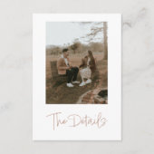 Romantisches Foto auf ein Minimum reduziert Detail Begleitkarte (Vorderseite)