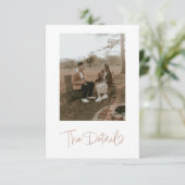 Romantisches Foto auf ein Minimum reduziert Detail Begleitkarte (Stehend Vorderseite)