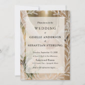 Romantisches Foto Botanische Schrift Moderne Hochz Einladung (Vorderseite)