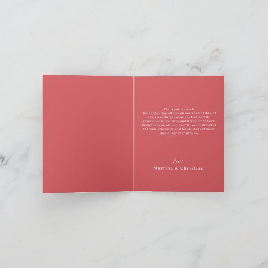 Romantisches Foto Dankeskarte (Innenseite)