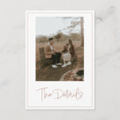 Romantisches Foto - die Details-Einschließungskart Begleitkarte (Vorderseite)