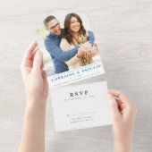 Romantisches Foto Elegante UAWG Wedding All In One Einladung (Abreißen)