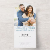 Romantisches Foto Elegante UAWG Wedding All In One Einladung (Innen Boden)